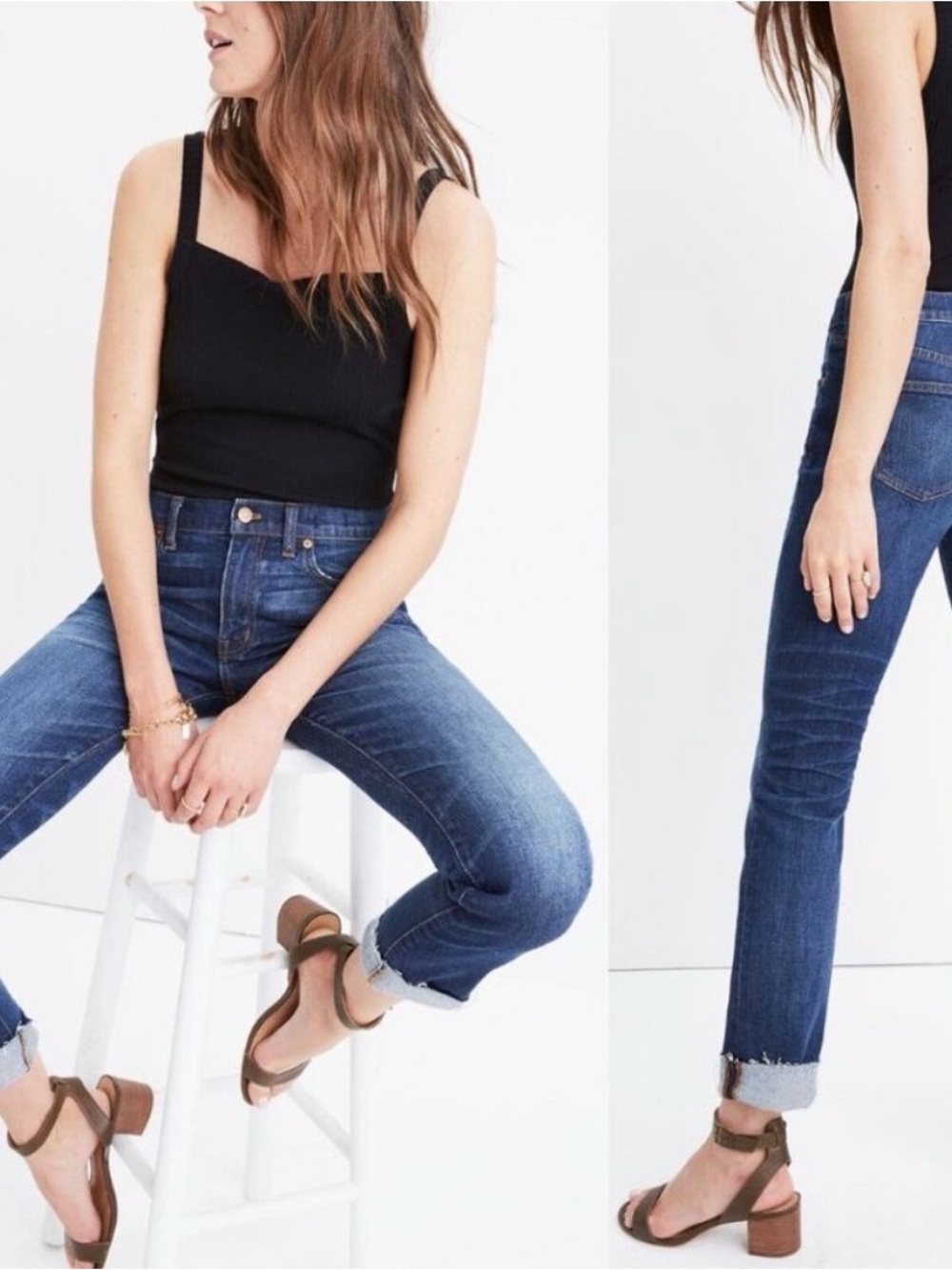 Madewell Medium Blue Slim Boyfriend Jeans - Picture 1 of 3